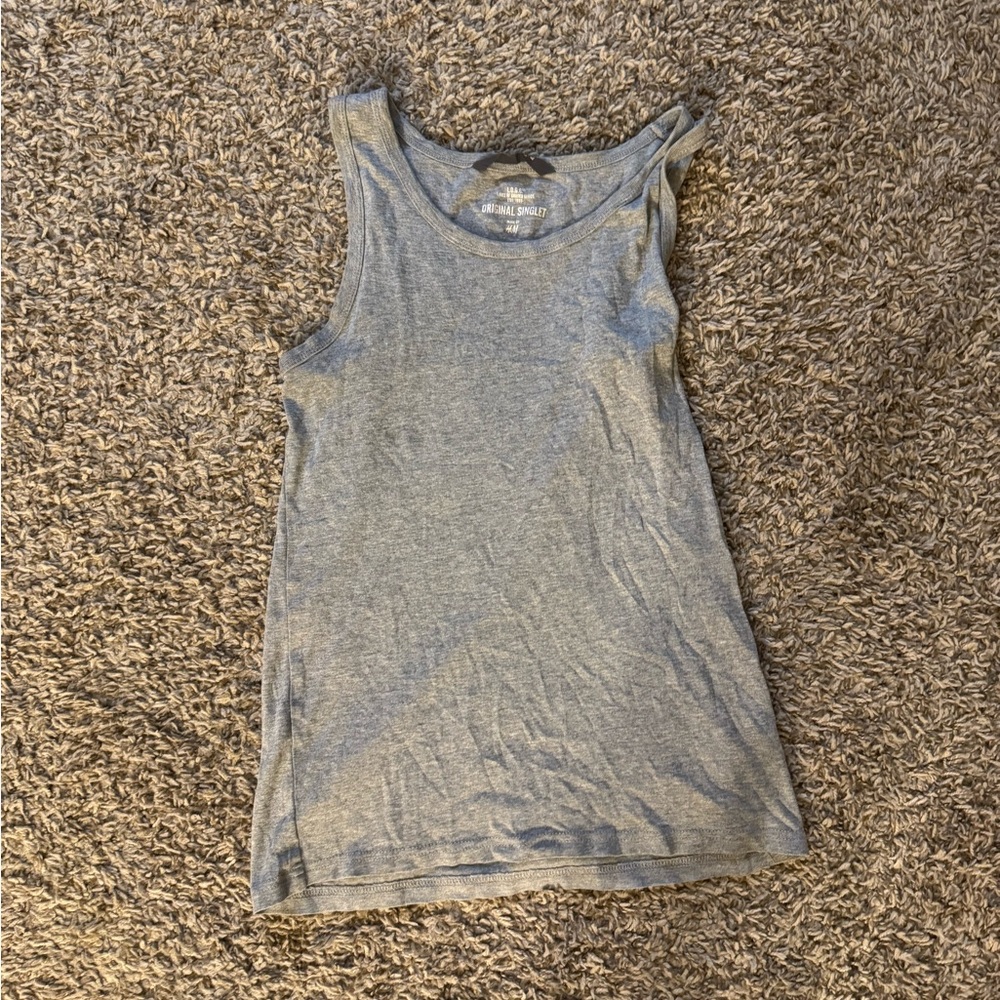 Gray Sleeveless Tank Top